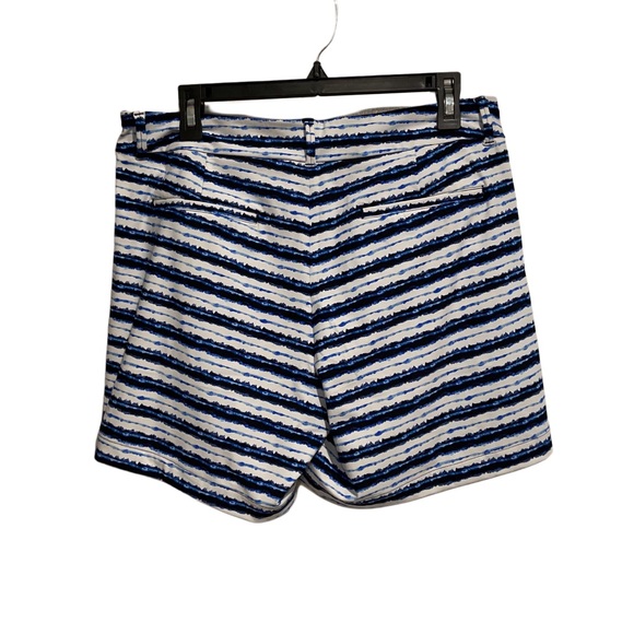 Spanx Women’s Sunshine Shorts Pull On 6” Blue Painted Stripe - Picture 2 of 9